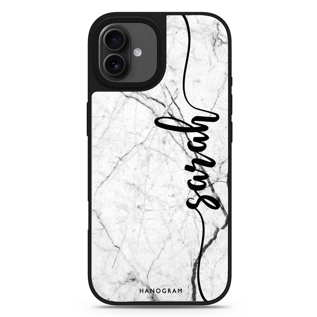 Marble Edition II personalized name abstract art iPhone 17 mirror case