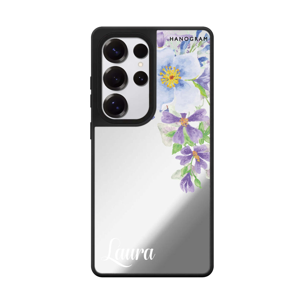 Custom Fragrance Of Flower Samsung Galaxy S25 S24 S23 Ultra mirror case, front view