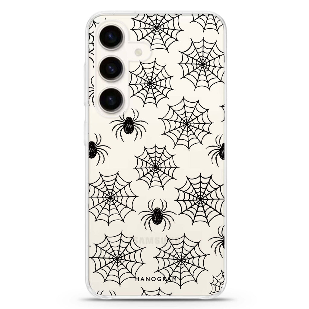Cobweb Scatter Samsung Galaxy Ultra Clear Case — front view