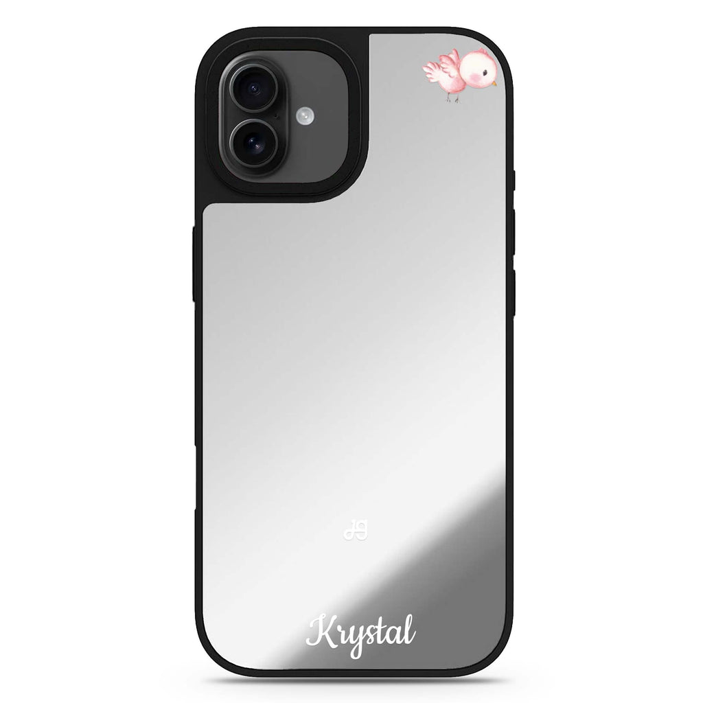 Bird of the Soul personalized name animal design iPhone 17 mirror case