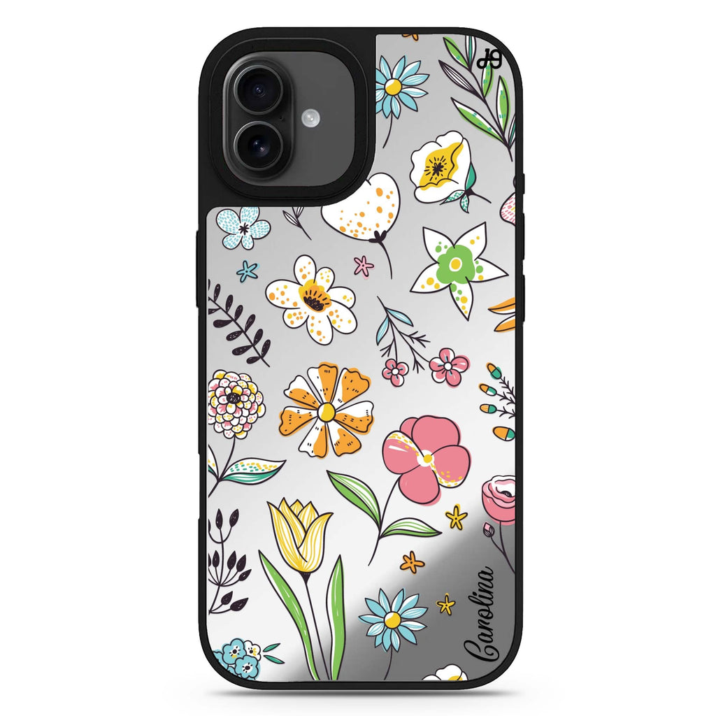 Spring Moment personalized name iPhone 17 mirror case