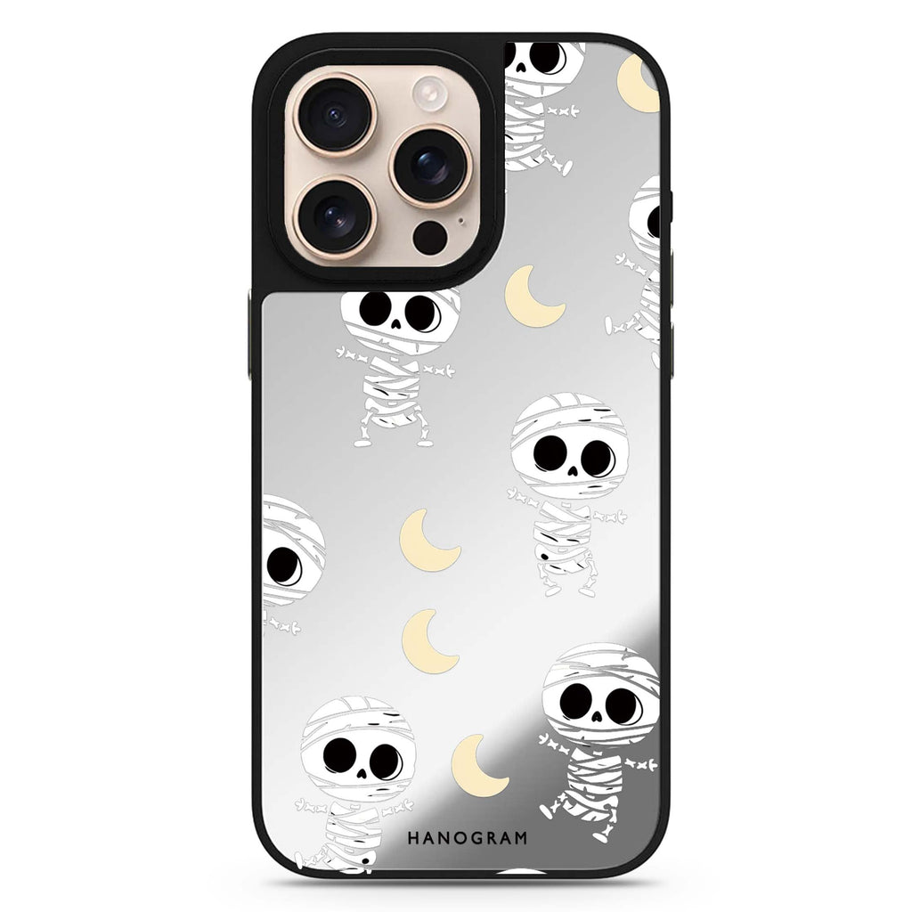 Mummy Moonwalk Ivory iPhone Mirror Case – design view 1