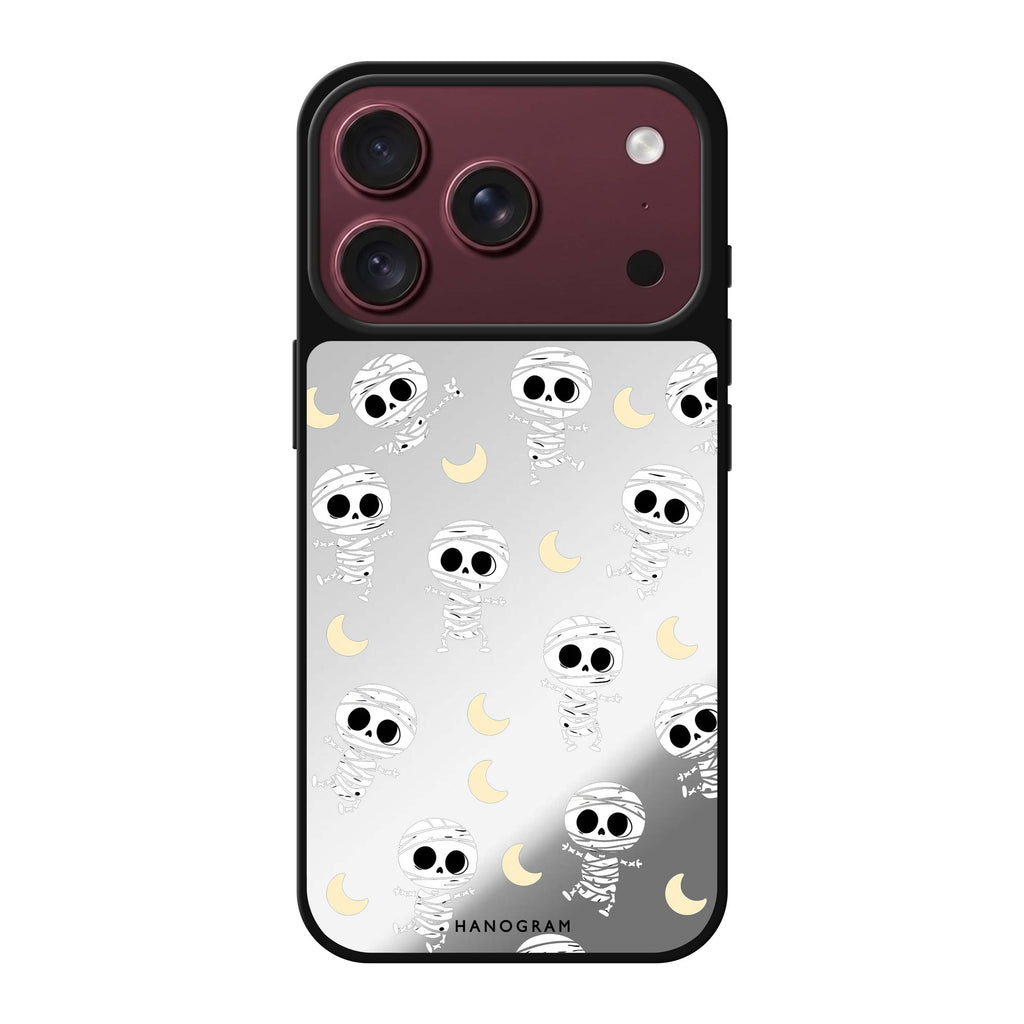 Mummy Moonwalk Ivory iPhone 18 Pro Max Mirror Case - design view 1