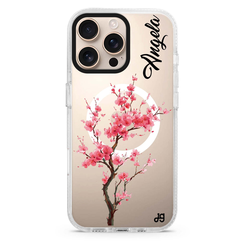 Pink Sakura Magsafe Compatible Ultra Clear Case