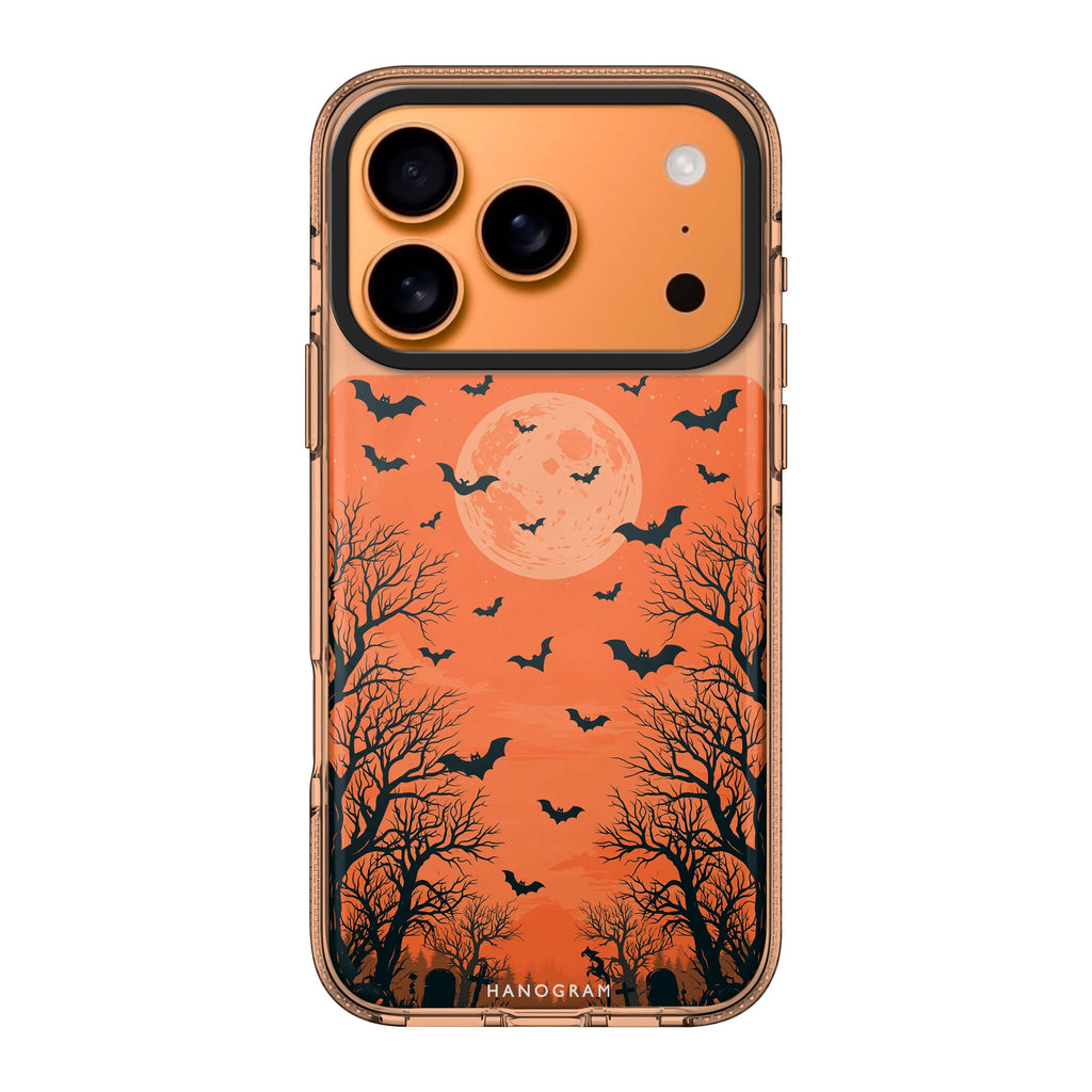 Amber Moon Cemetery iPhone 17 Pro Max Ultra Clear Case - Image 1