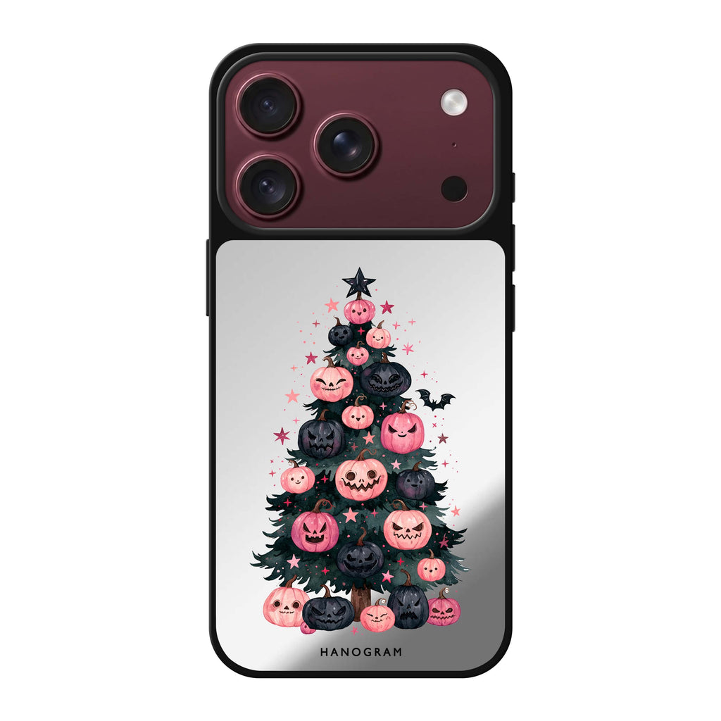 Pink Pumpkin Evergreen iPhone 18 Pro Max Mirror Case - design view 1