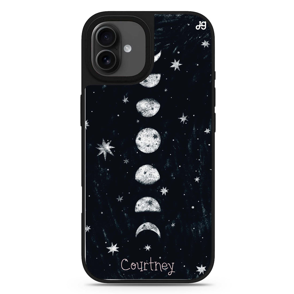 Phases of the moon personalized name celestial design iPhone 17 mirror case