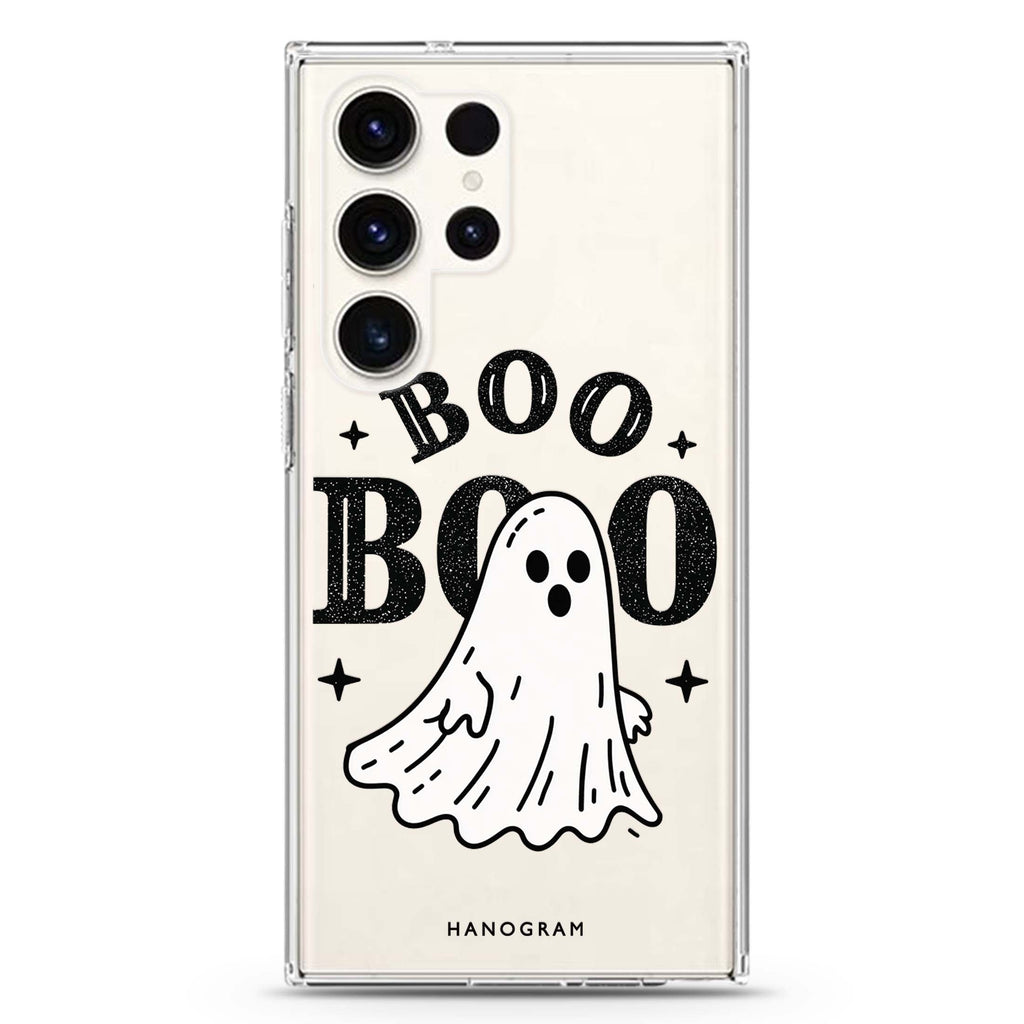 Boo Twice Samsung Galaxy Ultra Clear Case — front view