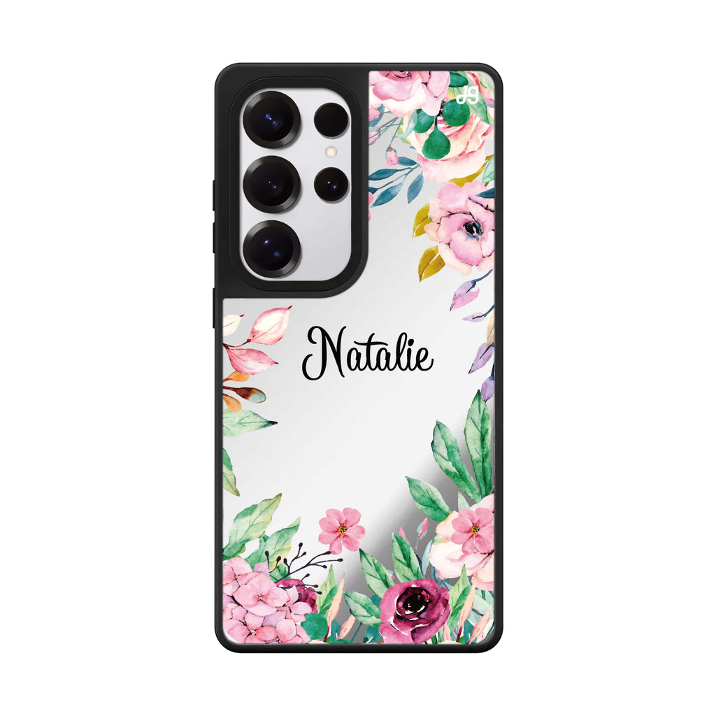 Custom Floral Dream Ii Samsung Galaxy S25 S24 S23 Ultra mirror case, front view