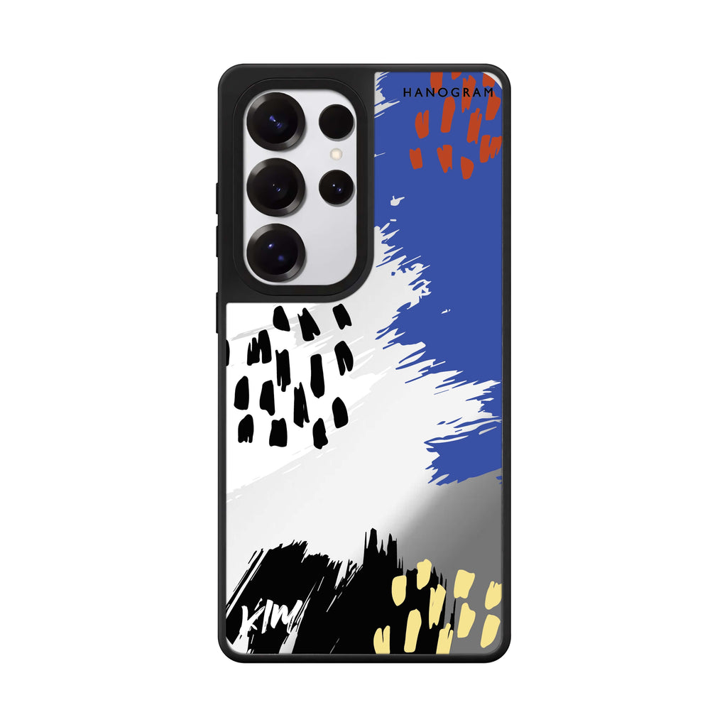 Custom Trendy Abstract I Samsung Galaxy S25 S24 S23 Ultra mirror case, front view
