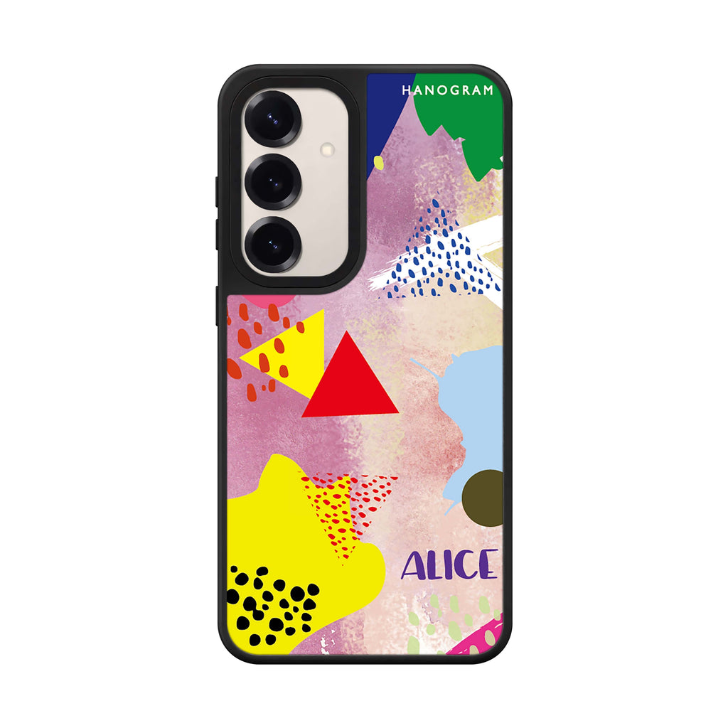 Custom name Trendy Abstract Iii Samsung Galaxy mirror case front view