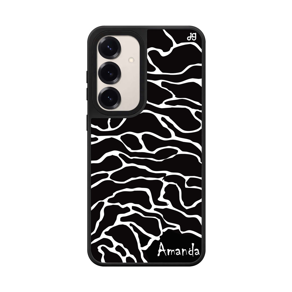 Custom name Contour Mapping Samsung Galaxy mirror case front view