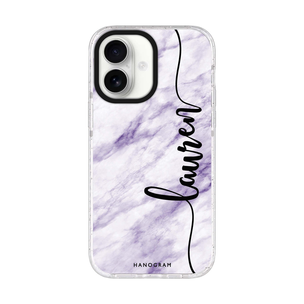 Marble Edition IV personalized name iPhone 17 ultra clear MagSafe case, front product view