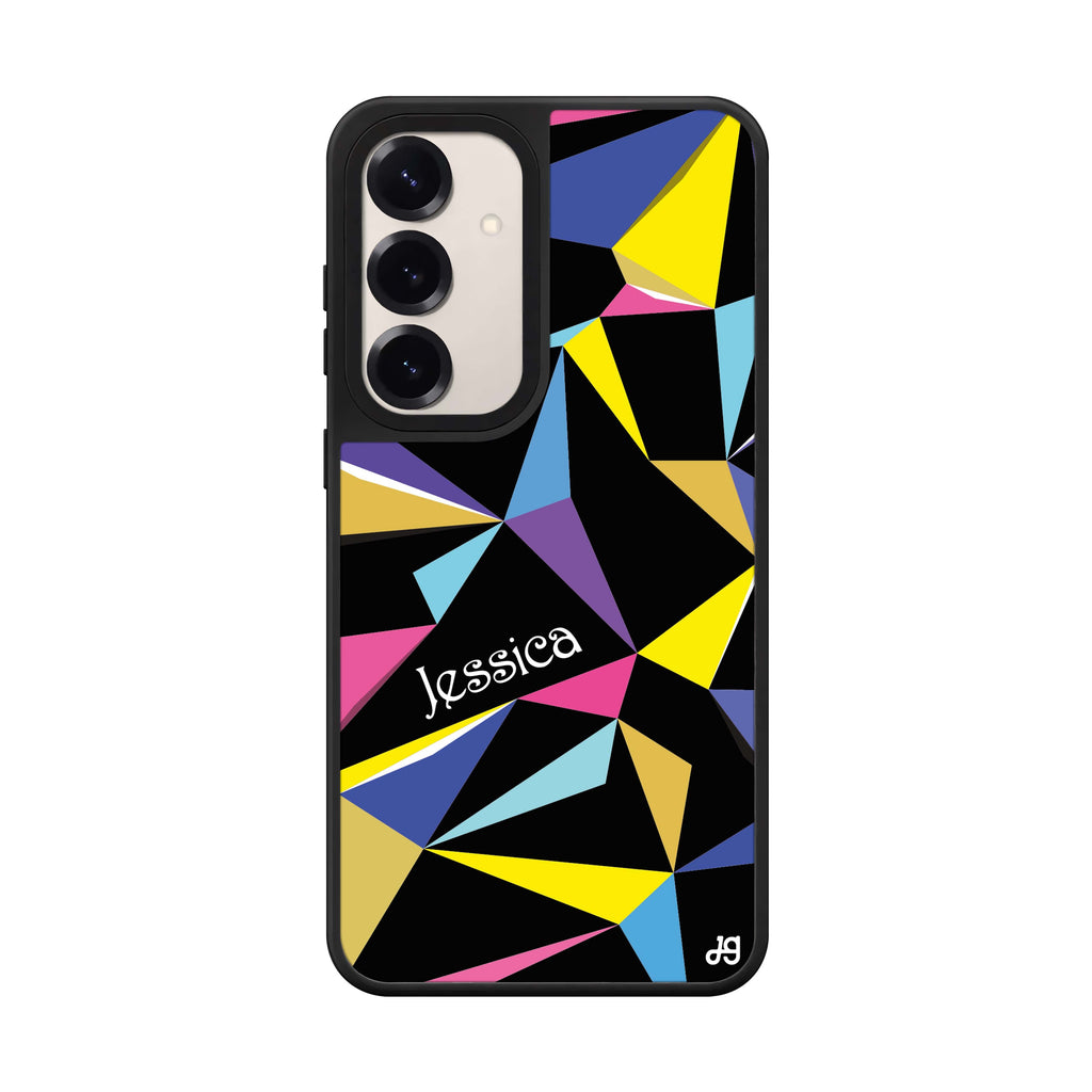 Custom name Geometric Samsung Galaxy mirror case front view