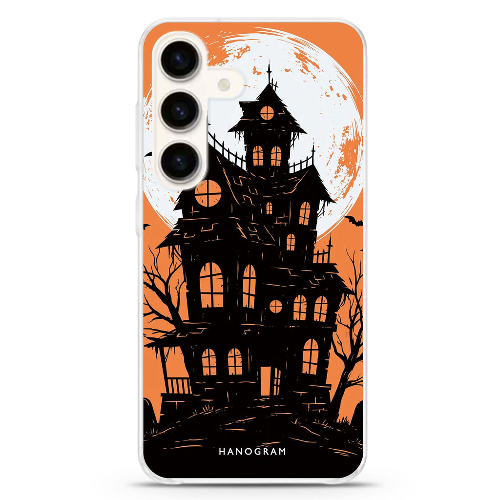 Crooked Candlelit Manor Samsung Galaxy Ultra Clear Case — front view