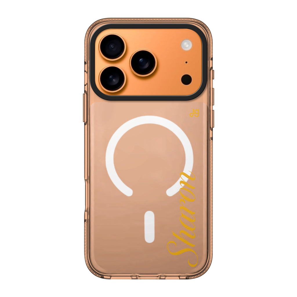 SleekSignature personalized name typography iPhone 17 Pro Max ultra clear case
