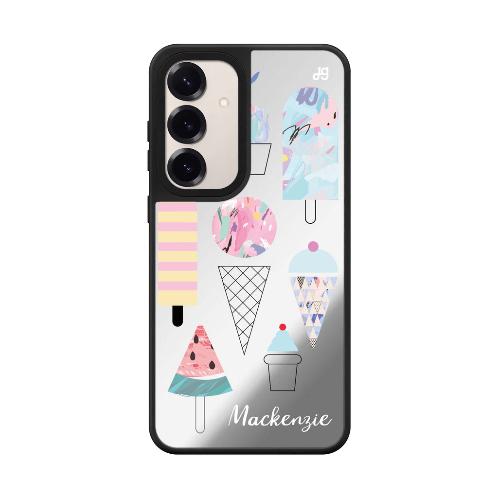 Custom name Artistic Ice Cream Ii Samsung Galaxy mirror case front view