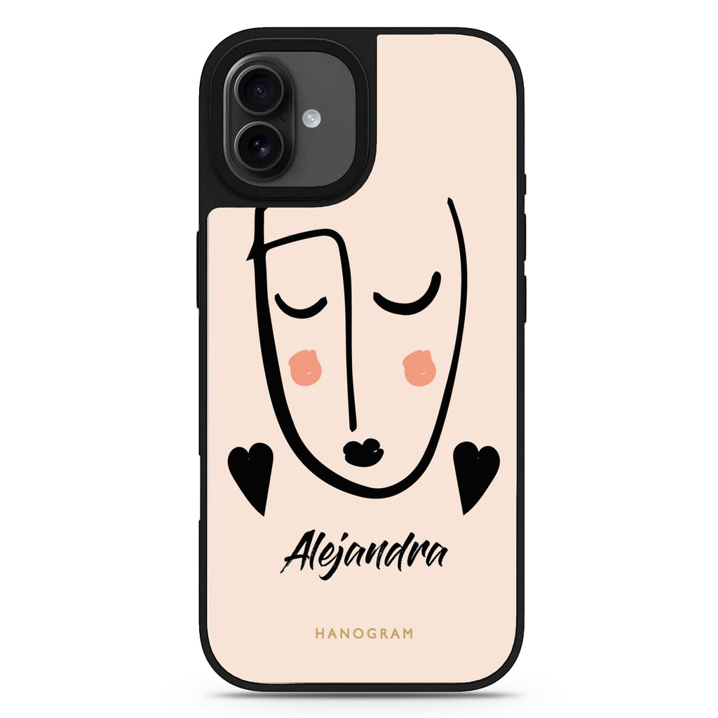Lovely Face personalized name fashion design iPhone 17 mirror case