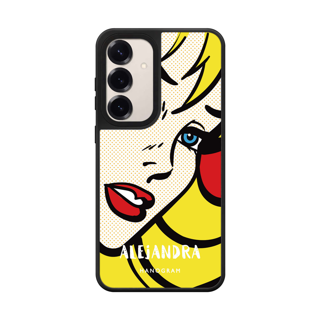 Custom name Pop Girl Samsung Galaxy mirror case front view