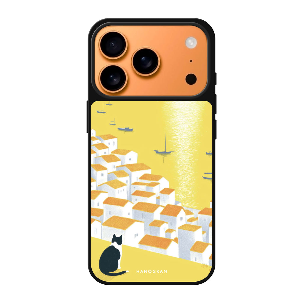 Sunset View Cat summer cat sun animal iPhone 17 Pro Max mirror case