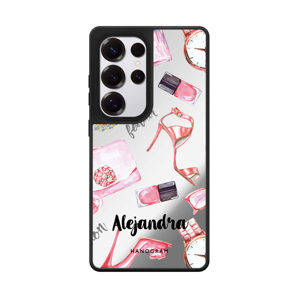 Custom Fashion Sets Ii Samsung Galaxy S25 S24 S23 Ultra mirror case, front view