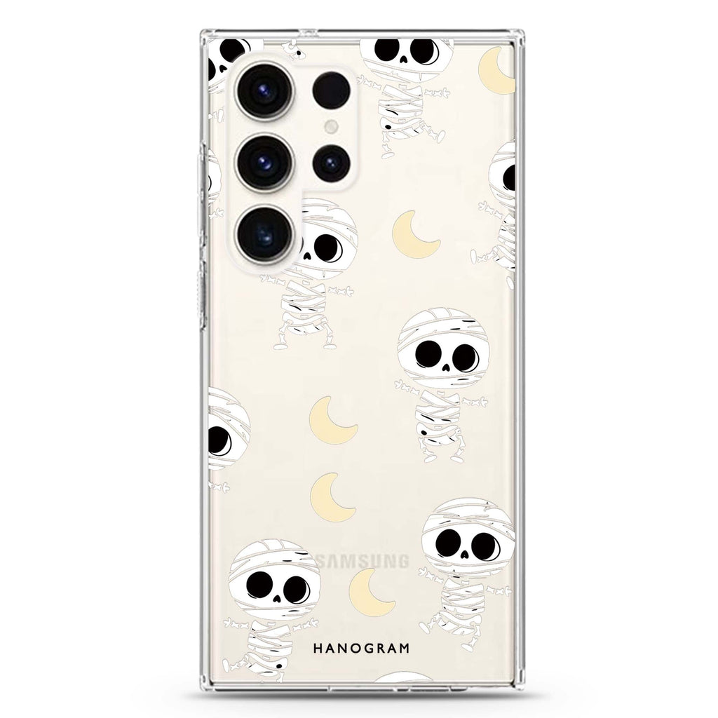 Mummy Moonwalk Ivory Samsung Galaxy Ultra Clear Case — front view