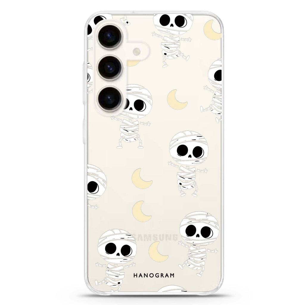 Mummy Moonwalk Ivory Samsung Galaxy Ultra Clear Case — front view
