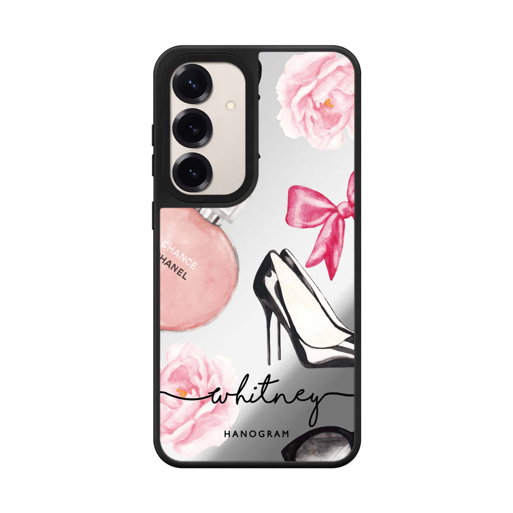 Custom name Fashion Cosmetic Samsung Galaxy mirror case front view