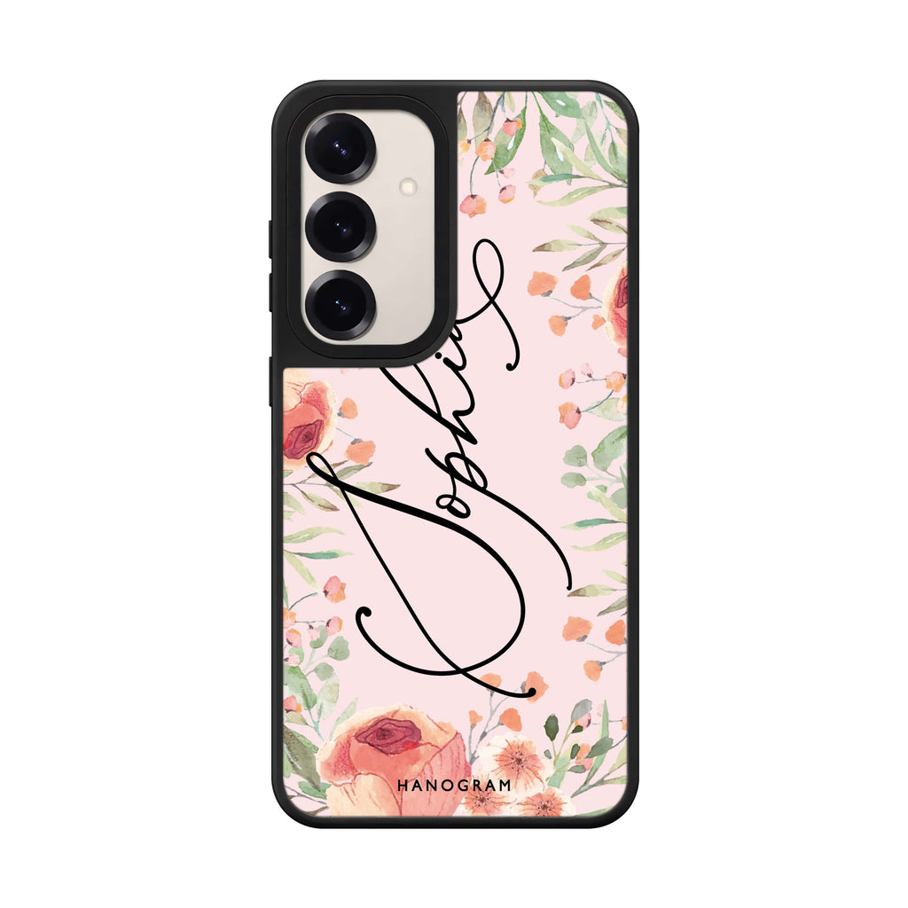 Custom name Glamorous Garden Samsung Galaxy mirror case front view