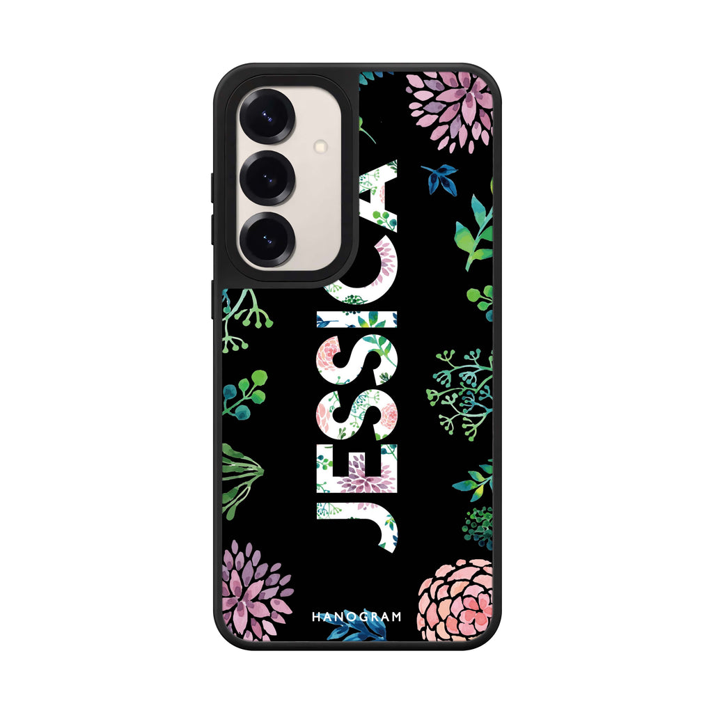 Custom name Garden in Rainforest Samsung Galaxy mirror case front view