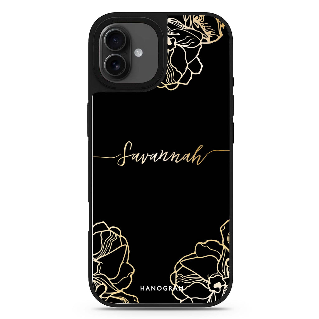 Crafts Of Floral personalized name iPhone 17 mirror case