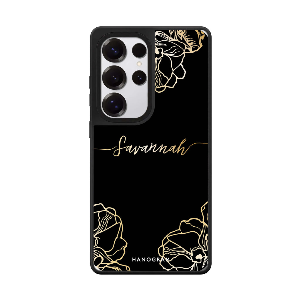 Custom Crafts Of Floral Samsung Galaxy S25 S24 S23 Ultra mirror case, front view