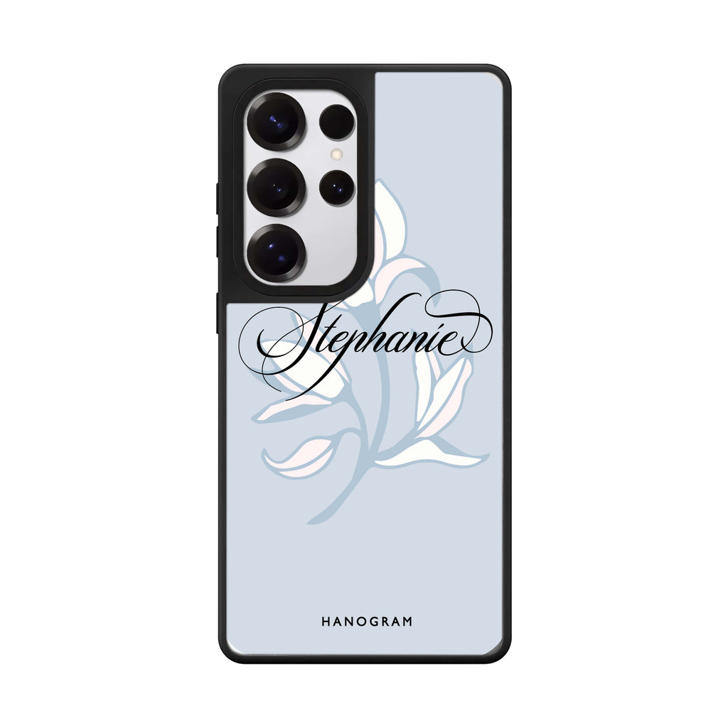 Custom Exquisite Flowers Samsung Galaxy S25 S24 S23 Ultra mirror case, front view