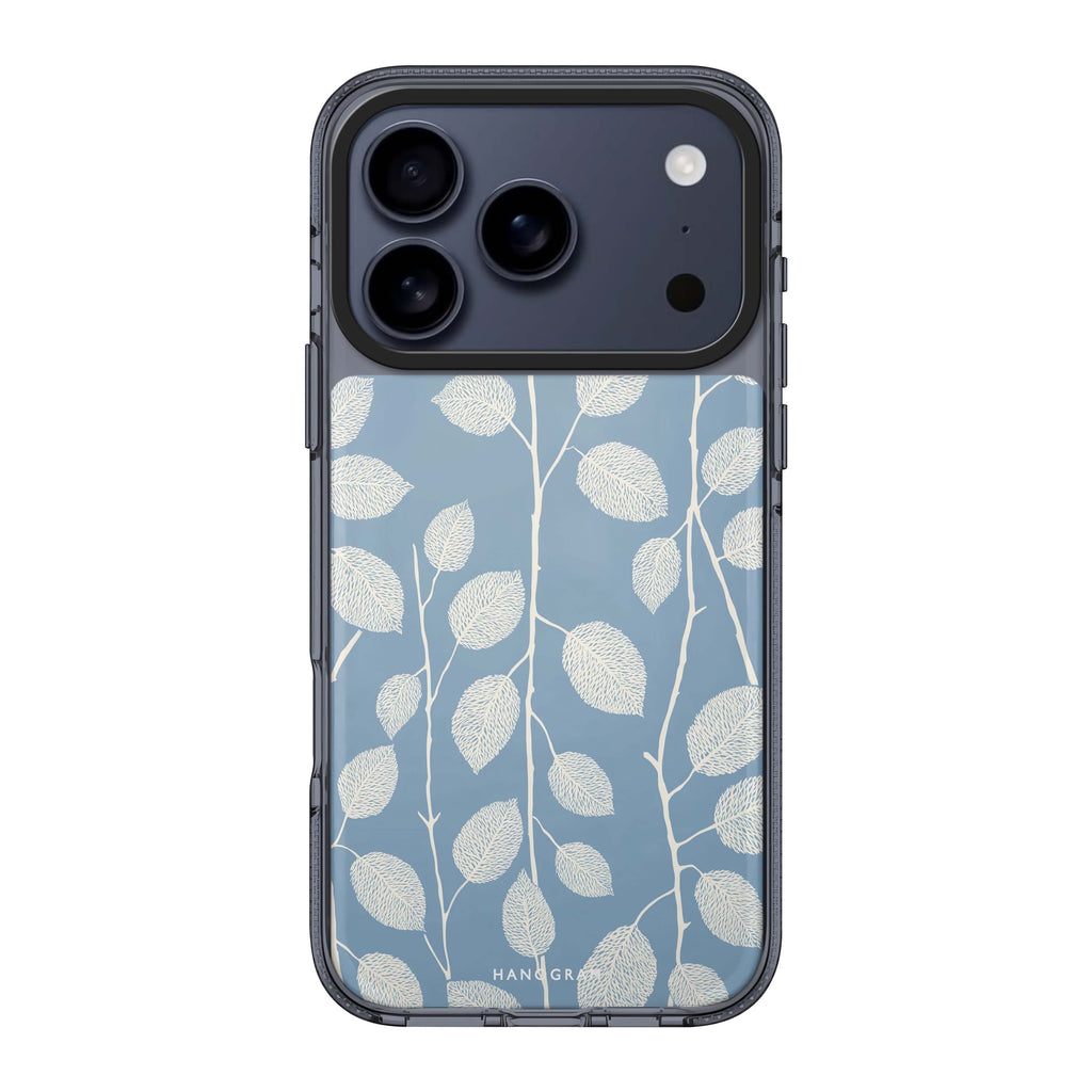 Blue Leaves blue tree floral nature iPhone 17 Pro Max ultra clear case