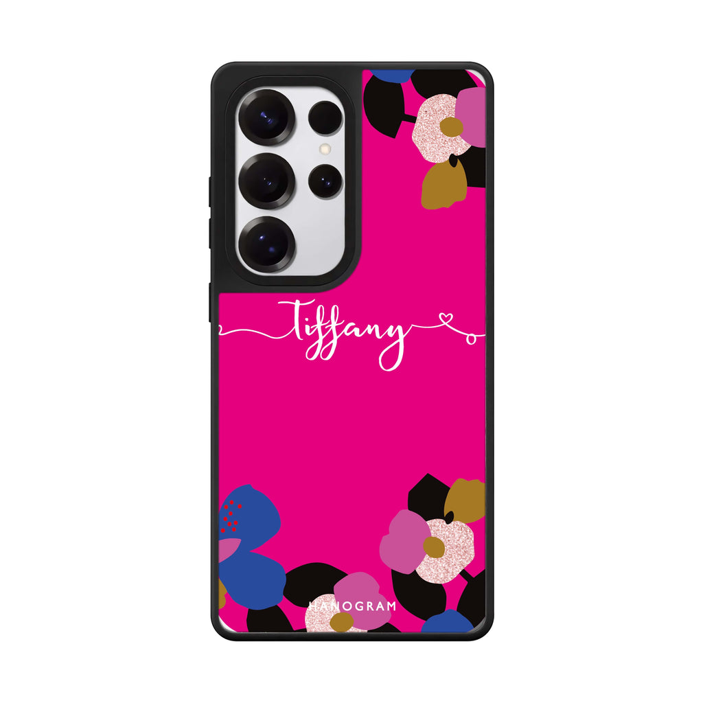 Custom Floral Pop Ii Samsung Galaxy S25 S24 S23 Ultra mirror case, front view