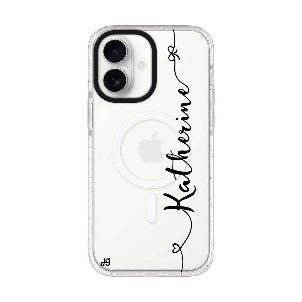 Think Different personalized name iPhone 17 ultra clear MagSafe case, front product view