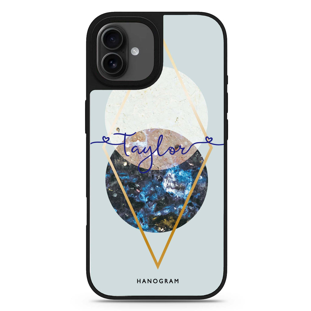 Marble Abstract I personalized name iPhone 17 mirror case