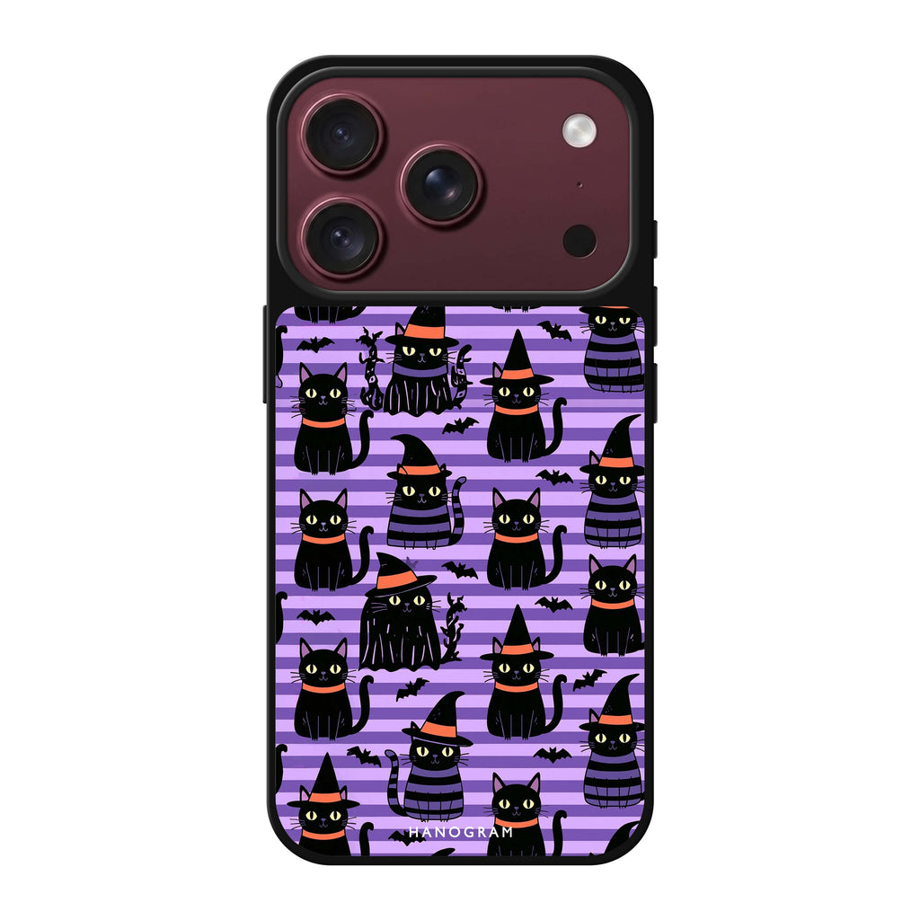 Violet Cat Coven iPhone 18 Pro Max Mirror Case - design view 1