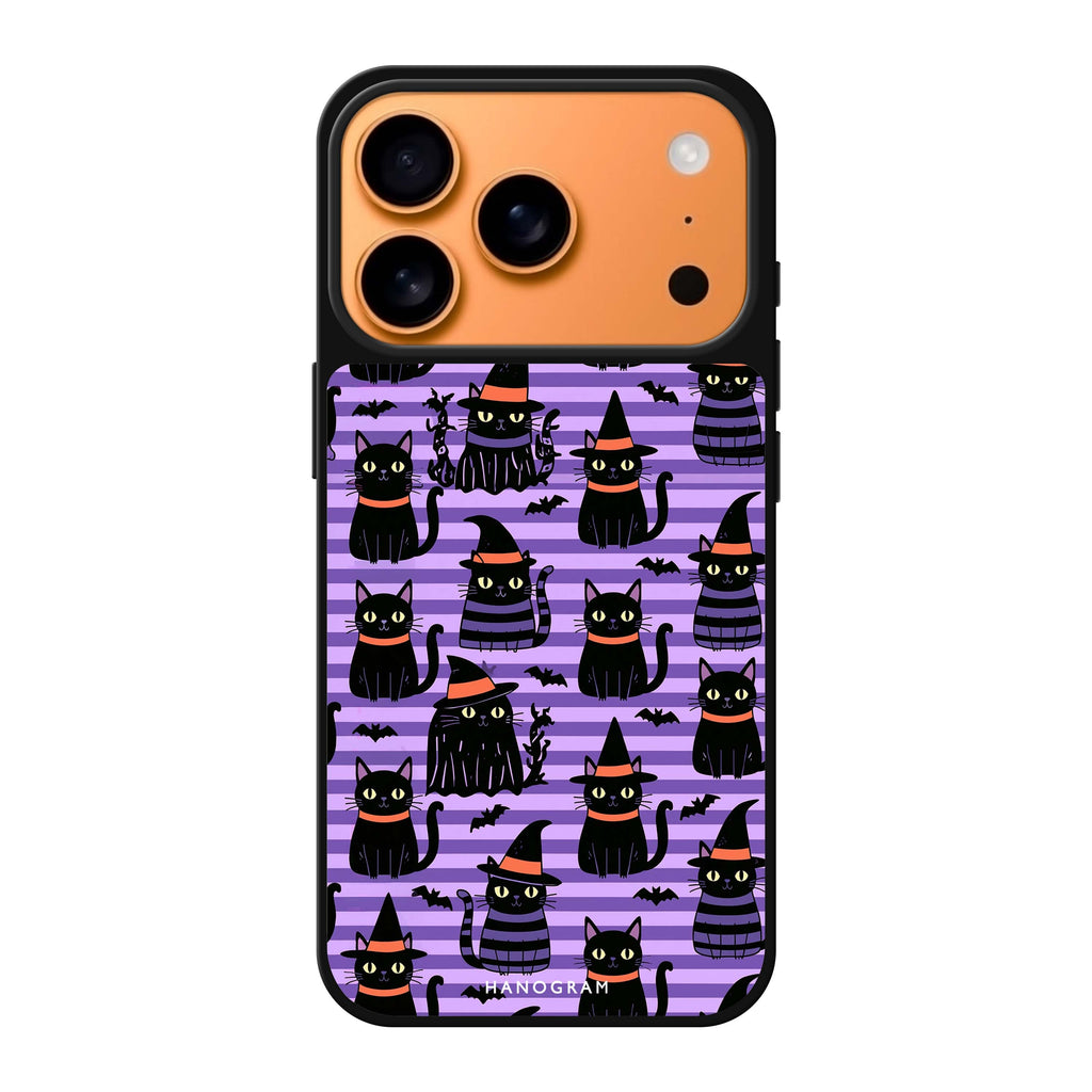 Violet Cat Coven iPhone 17 Pro Max Mirror Case - design view 1