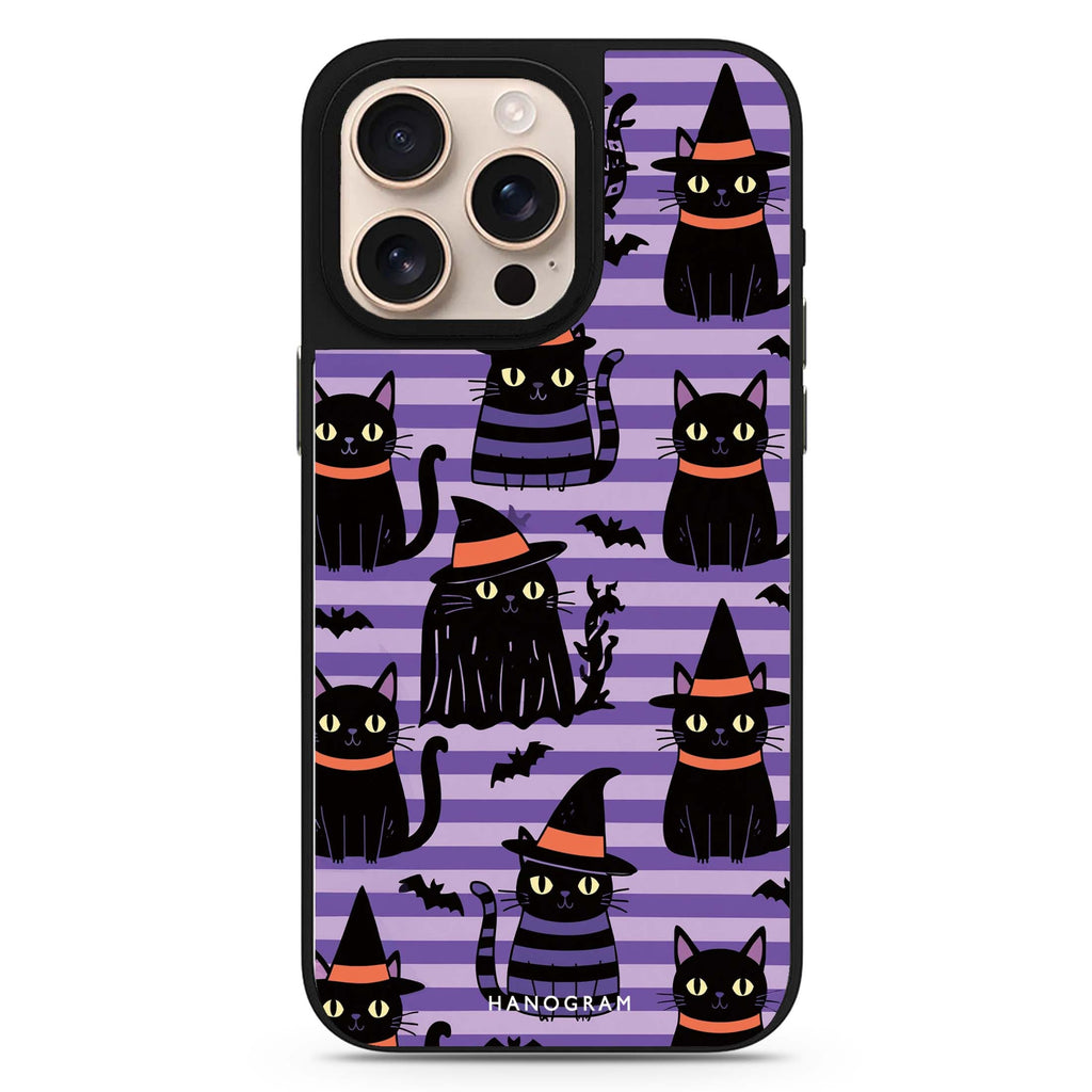 Violet Cat Coven iPhone Mirror Case – design view 1