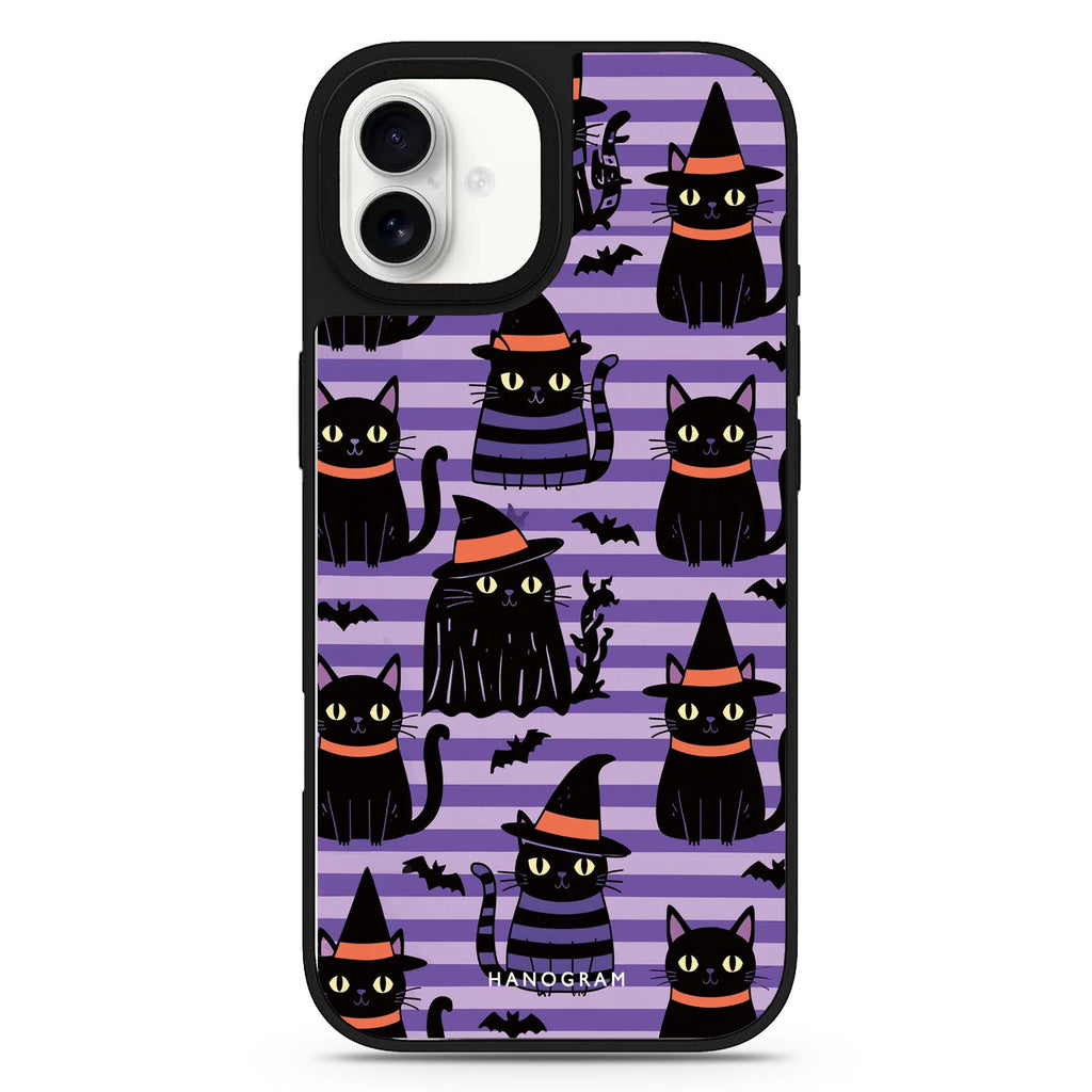 Violet Cat Coven iPhone 17 Mirror Case - View 1