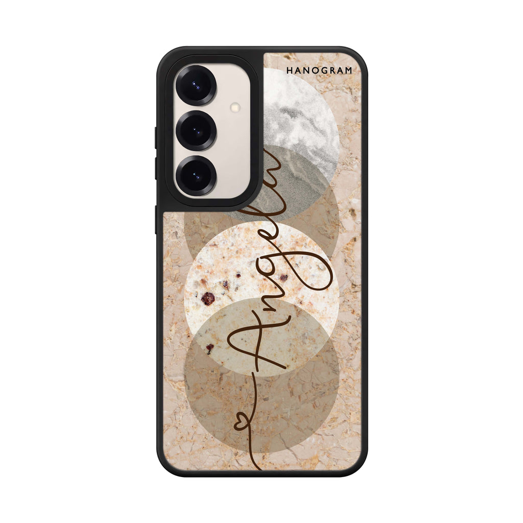 Custom name Artistic Marble I Samsung Galaxy mirror case front view