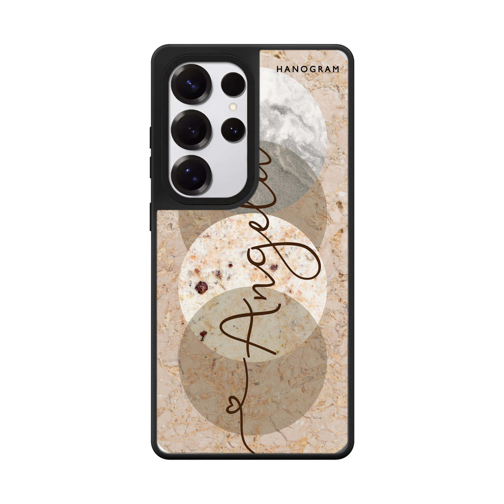 Custom Artistic Marble I Samsung Galaxy S25 S24 S23 Ultra mirror case, front view