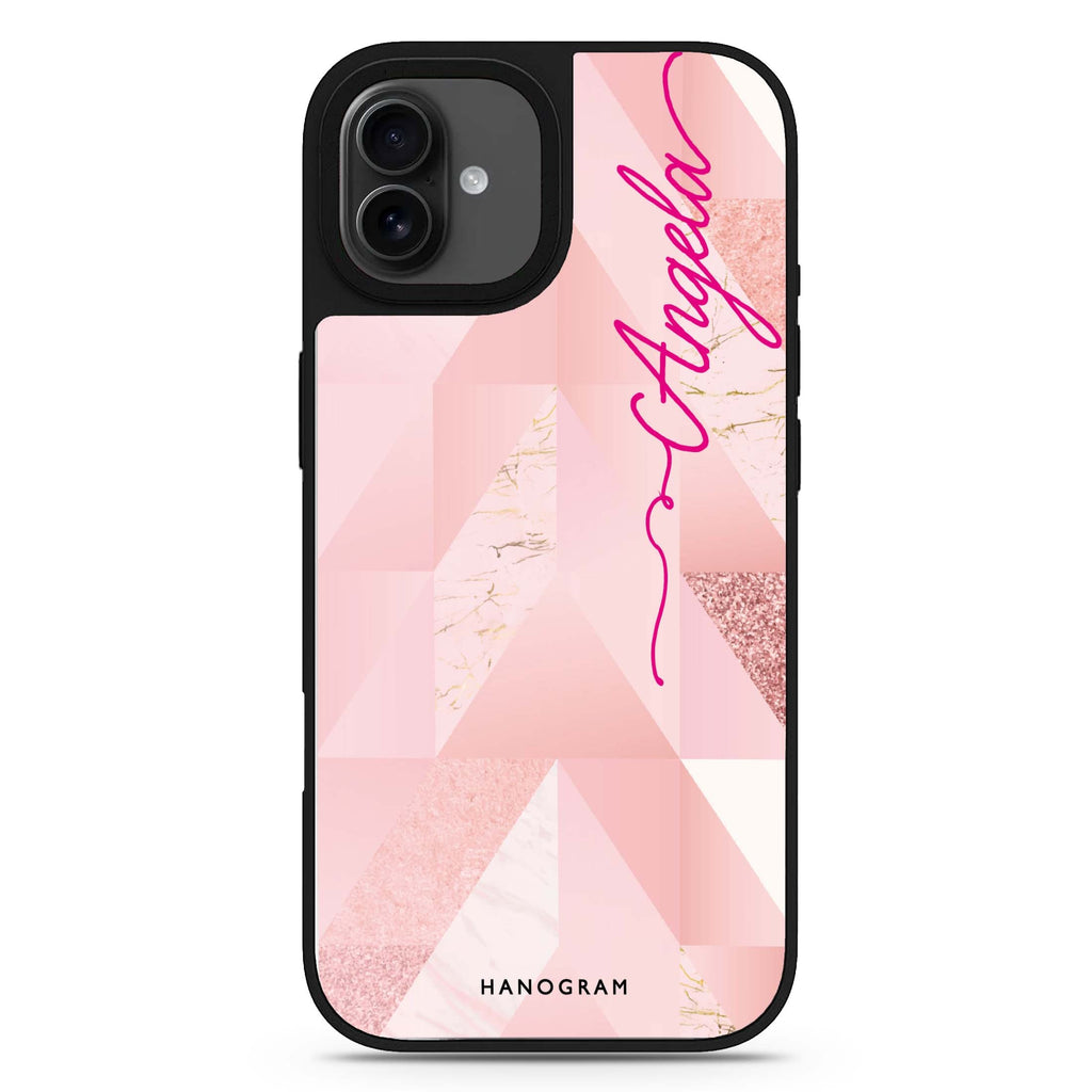 Marble Abstract IV personalized name iPhone 17 mirror case