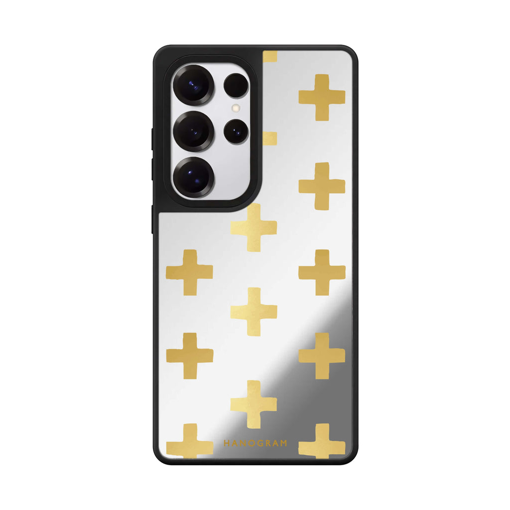 Gold Grid Mirror Case