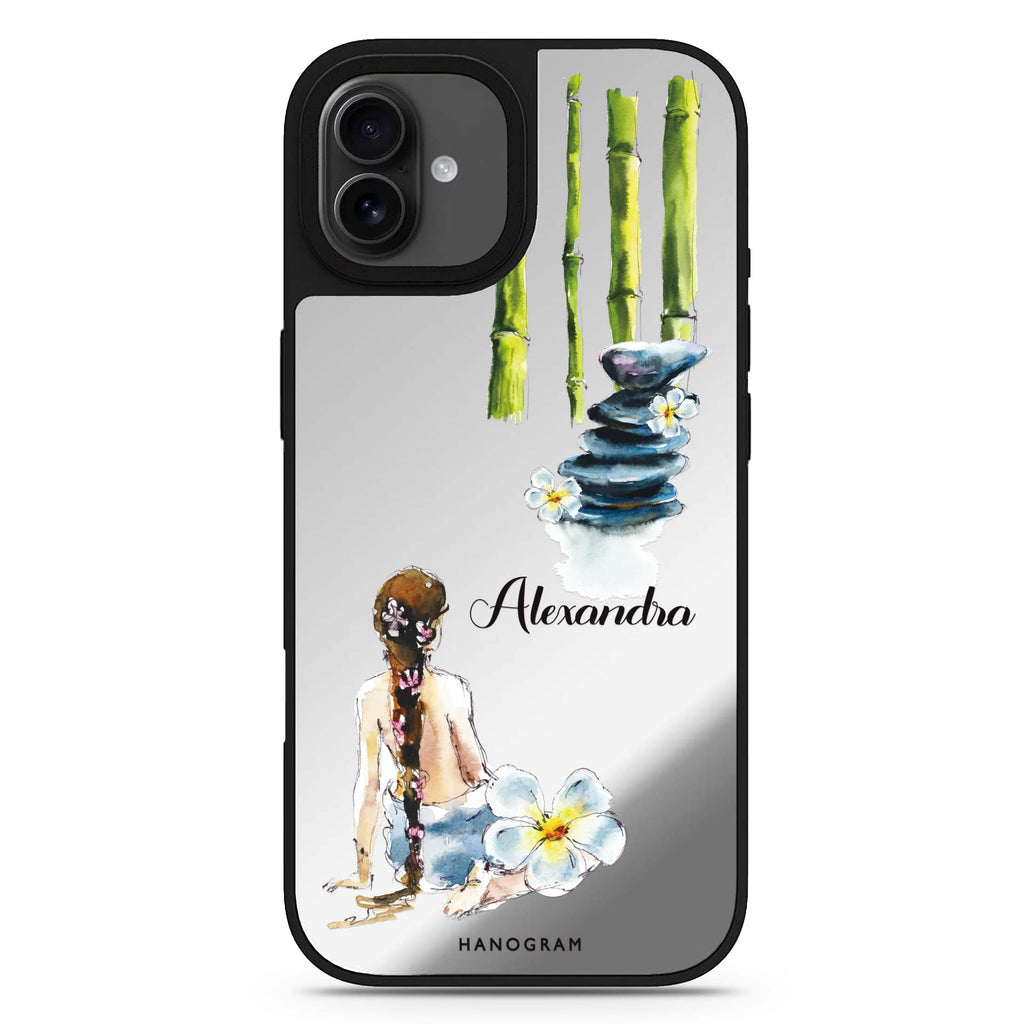 Zen personalized name iPhone 17 mirror case