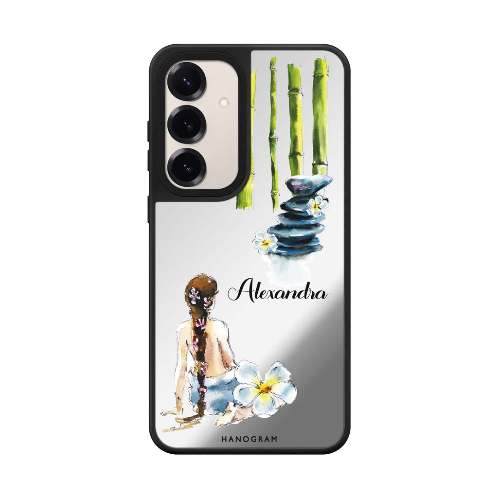 Custom name Zen Samsung Galaxy mirror case front view