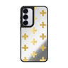 Gold Grid Samsung Galaxy mirror case front view