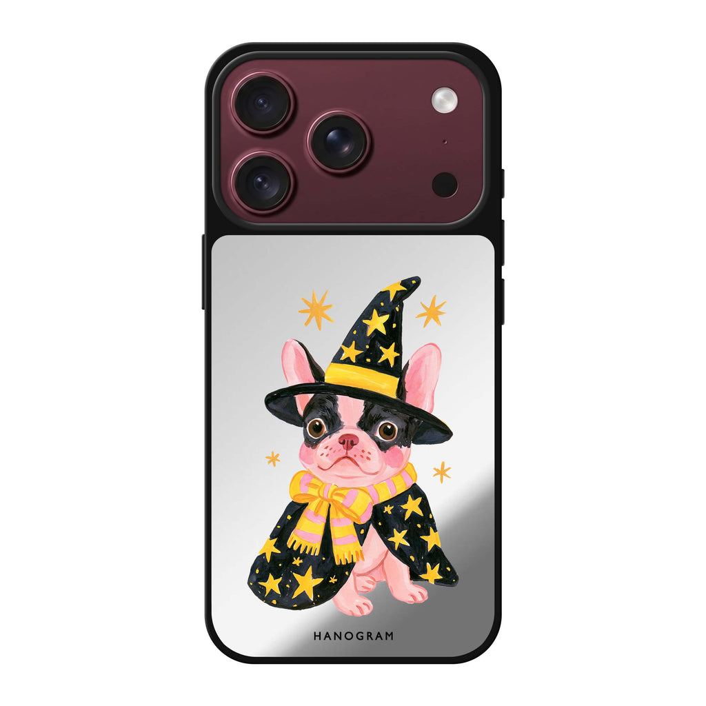 Frenchie Spell School iPhone 18 Pro Max Mirror Case - design view 1