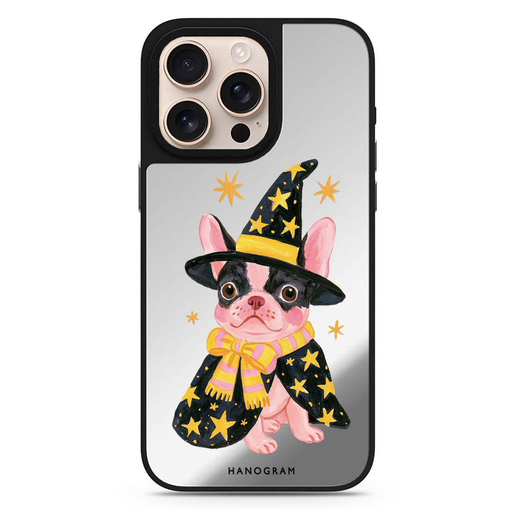 Frenchie Spell School MagSafe Compatible Mirror Case – design view 1